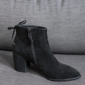 Stuart Weitzman Suede Block Heel Booties